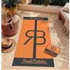 TexLom Telo Mare 90x170 cm in Microfibra con Pochette Abbinata Renato Balestra Stampa Digitale (Arancio/Nero)