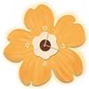 Ergocar Orologio Da Parete Artistico Decorativo a Led, Multi Display, 40 Cm, Little Daisy