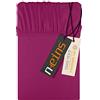 npluseins Lenzuolo con angoli in jersey 100% cotone, ca. 70 x 140 cm, fucsia
