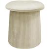 IlGruppone Pouf Contenitore in Velluto a Forma di Fungo - Poggiapiedi e Seduta Moderna 38x44 cm, Design Elegante Disponibile in 4 Colori - Beige