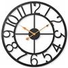 Pytha Sight Orologio da Parete Grande Moderno 35 cm in Metallo Nero