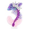 mciskin Kpop Candele di compleanno, viola rosa numero 3 candela per torta, decorazioni per terza festa di Birtdhay, corona scintillante con paillettes per feste a tema K pop, anniversari e celebrazioni