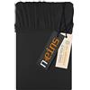 npluseins Lenzuolo con angoli in jersey 100% cotone, ca. 70 x 140 cm, nero