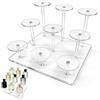 mongtsamz Espositore in Acrilico, Espositore Profumi Trasparente Riser in Acrilico 3 piani Ripiano per Vetrina in Acrilico per Collezionismo Cupcake Dessert Cosmetici e Artigianato, 1 Pezzi