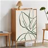 Highdi Tendina Sottolavello Cucina, Verde Tende per Mobili da Cucina, Tenda Corta Hook Loop Autoadesiva, Impermeabile e Antipolvere, per Mobile Sottolavello Armadio (Strelitzia reginae,70x90cm)