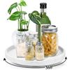 Luxspire Vassoio Rotondo in Resina, Vassoio Decorativo 27cm, Portagioielli Vassoio per Gioielli, Vassoio Umido e Asciutto, Organizzatore di Banconi per Bagno, Cucina e Camera da Letto, Ghiaia Bianco