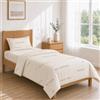 Homebliss Completo Lenzuola Bianco Marrone 90x200+30 / 160x270 + 50x80 1PCS