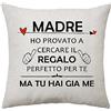 Aconesong Cuscino Copertura per Madre - Regalo da Figlia o Figlio per Compleanno, Natale, Festa della Mamma - Idee Regalo per la Miglior Mamma