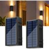 Lacasa Luce Solare LED Esterno, 2 Pezzi Lampada Solare da Parete 2 Modalità