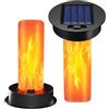 KQLHLHDYZ Confezione da 2 pezzi di ricambio per luce solare, impermeabili, con lampadine a LED per lanterne solari (dimensione superiore 8,51 cm, dimensione inferiore 7,29 cm)