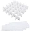 Flearitzo 24 Pezzi Divisori per Cassetti Separatori Organizzatore per Cassetti Separatori Regolabili Organizer per Cassetti adatti per Ufficio,Cucina,Camera da Letto e Bagno(Bianco)