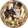 Lygond Targa decorativa in latta Australian Shepherd energico per case di campagna Amanti degli animali e interni ispirati all'arte Targhe in metallo vintage in alluminio resistente per patio 30,5×