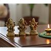 ESPLANADE - Idolo Laxmi Ganesh Saraswati - Altezza 5,1 cm | Ganesha Lakshmi Figura religiosa Dio indù Scultura Statua Murti | Diwali/Posto di lavoro/Ufficio