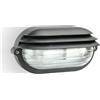 SICIGNANO CASALINGHI Sicignano PALPEBRA OVALE Applique Piccola Ovale E27, Alluminio Pressofuso, IP54, 219x104x115 mm, Uso Esterno (Nero)