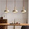 HYKISS Lampada A Sospensione In Pietra Huangdong In Stile Wabi-sabi Altezza Regolabile LED Lampada A Sospensione Minimalista In Legno Naturale Ideale Per Il Tavolo Da Pranzo(A-3-light)