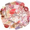 TLDBATICE 100Pezzi Graffiti Amore Stickers, Adesivi Stickers Aesthetic Eleganti Adesivi Per Computer Portatili Bottiglie D'Acqua Moto e Altro Ancora per Rosso