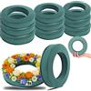 com-four® 9X Schiuma Floreale per composizioni Floreali a Forma di Anello | schiuma floreale per fiori freschi - spugna floreale per lavori artigianali per matrimoni