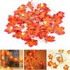 HIULLEN Foglie di Acero Luci, 6M 40 LED Catene Luminose Foglie d'acero, Ghirlanda di luci autunnali, Foglia d'Acero Ghirlande d'Autunno Catena Luminosa, perfetta per Decorazioni di Halloween, Natale