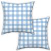 ggaimwf Copricuscini a Quadretti 50x50cm Blu Controllato Fattoria Fodere per cuscini decorativi Piazza Copricuscino per Divano Soggiorno Home decor Federa per cuscino sparsa Confezione da 2