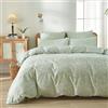 YASMENG Copripiumino in raso di cotone 220 x 240 motivo piccoli fiori bianco 100% cotone raso set da letto morbido seta seta biancheria da letto matrimoniale con cerniera e federa 65 x 65 cm