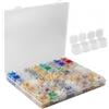Futuhada 2 Pezzi Scatola Organizer per Diamond Painting con 56 Scomparti - Contenitore Trasparente in Plastica per Perline, Pietre e Accessori DIY, Ricamo Diamanti, Nail Art, Gioielli