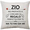 Aconesong Zio Regalo Copricuscino Decorativi Gratitudine Buffo Grazie Decorazioni Interni per Compleanno, Natale, Matrimonio, Festa della Papa Idee da Nipote