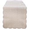 Blanc MARICLO Blanc Mariclò Runner da tavolo in 100% cotone naturale, Shabby Chic 45x140 cm