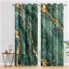 Generico Tende Marmo Verde per Interni Oscuranti 2 Pezzi, Tende Motivo Arte Astratto Moderna, Tenda Camera da Letto Soggiorno Casa Finestra, con Anelli, 140 L x 280 A cm A-X7