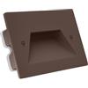VR VETRINEINRETE Vetrineinrete® Faretto ad incasso per cassetta 503 segnapasso per esterno 3 watt tecnologia cct con switch IP65 (Rosso Ruggine)