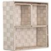 Brandsseller set di 4 di Scatole Portaoggetti - 28x28x10 cm, 26x13x9 cm, 13x13x9 cm (2x) - Cestini rettangolari senza coperchio - intrecciati in effetto rattan con struttura in metallo - Beige