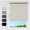 HOMEDEMO Tende a rullo oscuranti per interni Senza Foratura, 50x170cm, (Tessuto 50cm), Bianco Crema, Tenda a rullo oscurante, veneziane da interno Giorno e Notte,per Porte e Finestre