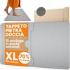 Minismus tappeto bagno assorbente in diatomite 80 x 50 cm, tappeto doccia assorbente, taglia XL tappetino da bagno in pietra (Grigio Chiaro)