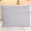 SWJ-swjssb Copri Cuscini Velluto A Coste - Set di 2, Fodere Quadrato E Rettangolare, Copricuscino Elasticizzati con Cerniera, per Divano E Camera da Letto, Lavabili(Light Grey,60x120 cm Set of 2)