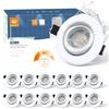 wowatt Faretti LED da Incasso per Cartongesso Dimmerabili 5.5W, Set di 12