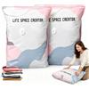Yutissi 2 Pz Sacchetti Sottovuoto Senza Pompa, Buste Salvaspazio Sottovuoto, Riutilizzabili Sacchetti Salvaspazio, Per Contenere Vestit, Lenzuola, Piumoni, Cuscini E Coperte，L+L
