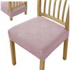 Ystyle Coprisedie Elasticizzato Universale 4 Pezzi, Rosa Grigio