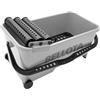 TANIASHOP Vasca Lavaggio Piastrellisti 20L con Ruote 3 Rulli Spazzolatori Griglia e Spatole Secchio Professionale Piastrelle Muratura