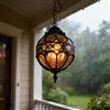 XINYASEE Lampade a sospensione all'aperto, luce del pendente del giardino del corridoio del balcone della villa all'aperto del Gazebo impermeabile E27 base a spirale (PDWP-11-Noir)