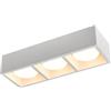 Partenopea Applique quadrato in Gesso Bianco verniciabile plafoniera da soffitto verniciabile con attacco lampadina GX53 max 15W per arredo (3)