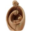 Holyart Sacra Famiglia moderna in legno di ulivo al naturale, 12 cm (4.73 inc.)