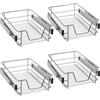 UISEBRT 4X Cassetto Telescopico Cucina 40cm - Mobili Cucina Cestello con Binario (40cm)