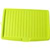 BSTCAR Vassoio Scolapiatti da Appoggio in Plastica, Scolapiatti Rettangolare, per Posate, Frutta e Verdura, 46x30 cm (Verde)
