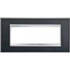 Gewiss GW16206VA Chorus Lux Placca, 6 Posti, Ardesia
