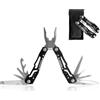XRVRILE Utensile Multifunzione 13 in 1 - Pinza Multifunzione Pieghevole in Acciaio Inox, Utensile Tascabile Compatto con Blocco di Sicurezza, Multitool per Campeggio, Outdoor, Emergenza e Auto