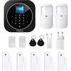 TECPEAK Sistema di Allarme Domestico Senza Fili, Kit di Allarme WiFi/GSM con Sicurezza Sirena Fornisce un Modo Altamente Efficace per Proteggere il tuo Casa e Ufficio (A1-N)