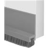 Feruchun 2 Pezzi Guarnizione Porta Spazzola,100cm Paraspifferi Sottoporta Adesivo,Paraspifferi Porta per Antivento Isolamento Termico (Grigio)