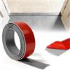 SahCognitual Profilo di Transizione Pavimento, Striscia di Transizione 2M x 5CM, Striscia di Soglia Autoadesiva in PVC, Striscia di Giunzione per Pavimenti in Laminato, Vinile e Piastrelle (Legno Grigio-2M5CM)