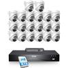 ZOSI 4K 8MP Kit Telecamere di Sorveglianza per Esterni con Switch di Rete a 8 Porte, 20 Telecamere PoE e NVR a 16 Canali da 4 TB, Riconoscimento di Persone/Veicoli tramite AI, Audio Bidirezionale