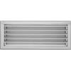 DEMLOU Griglia Aerazione Rettangolare 40 x 15 cm Alluminio Regolabile | Griglia Ventilazione Murale con Alette Curve Orientabili Rete di Protezione e Telaio di Montaggio per Interni ed Esterni