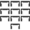 TopHomer (B) 10 set di guarnizioni antiscivolo, anelli in gomma e guarnizioni in plastica per porte doccia, vetrine, ante dell'armadio e accessori in PVC nero